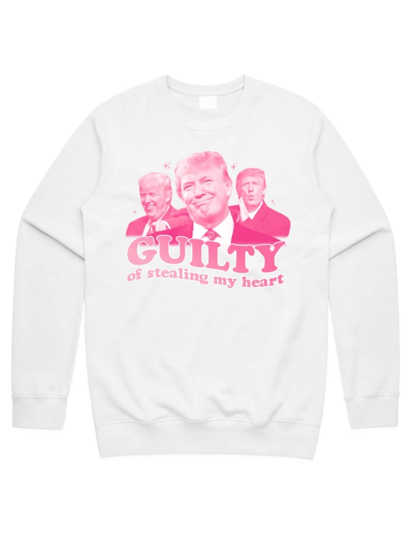 Rockinstone - moletom Culpado de roubar meu coração Suéter suéter Donald Trump Homenagem ao presidente dos EUA Ícone CrewneckHoodie-S