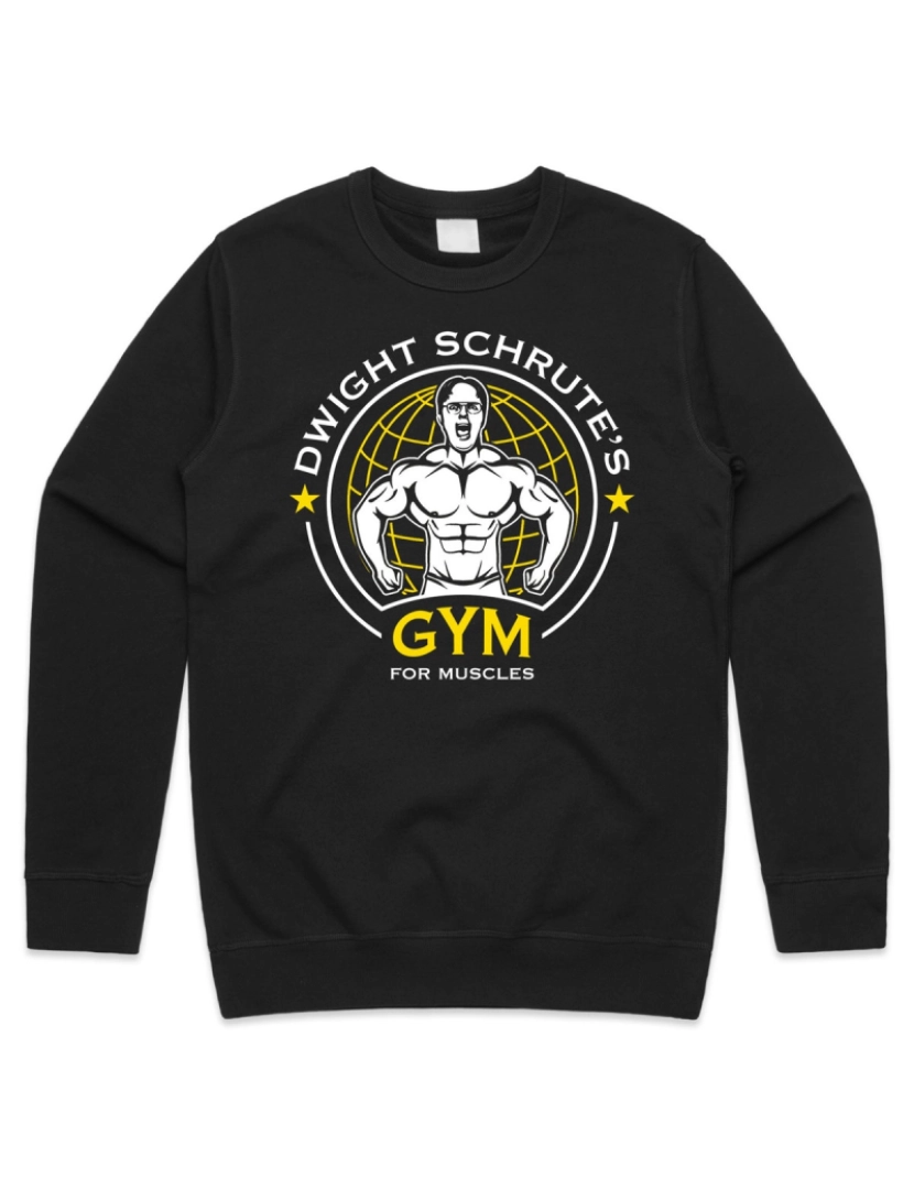 Rockinstone - moletom Dwight Schrute’s Gym For Muscles Jumper Suéter Moletom Fisiculturista Fitness Levantamento de peso Agachamento CrewneckHoodie-S