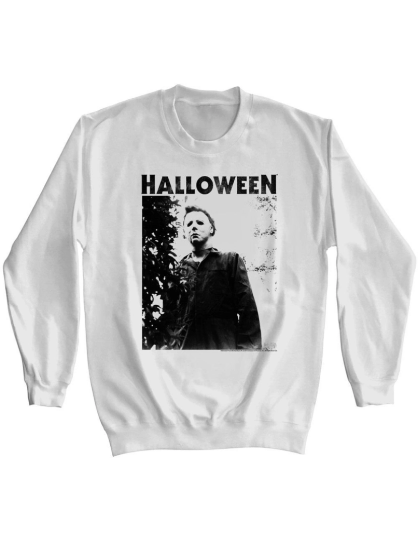 Rockinstone - moletom Halloween assistindo Big Title moletom branco CrewneckHoodie moletom-S