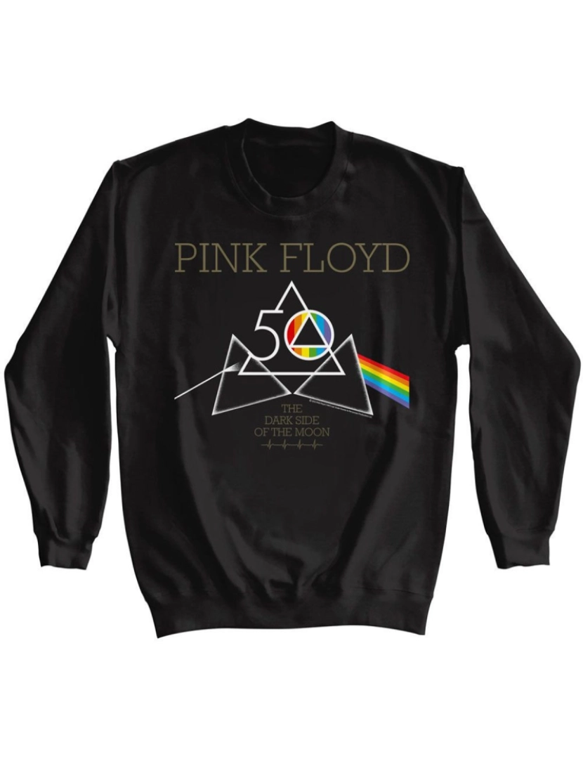 imagem de moletom Moletom preto Pink Floyd 50th Triangles CrewneckHoodie moletom-S1