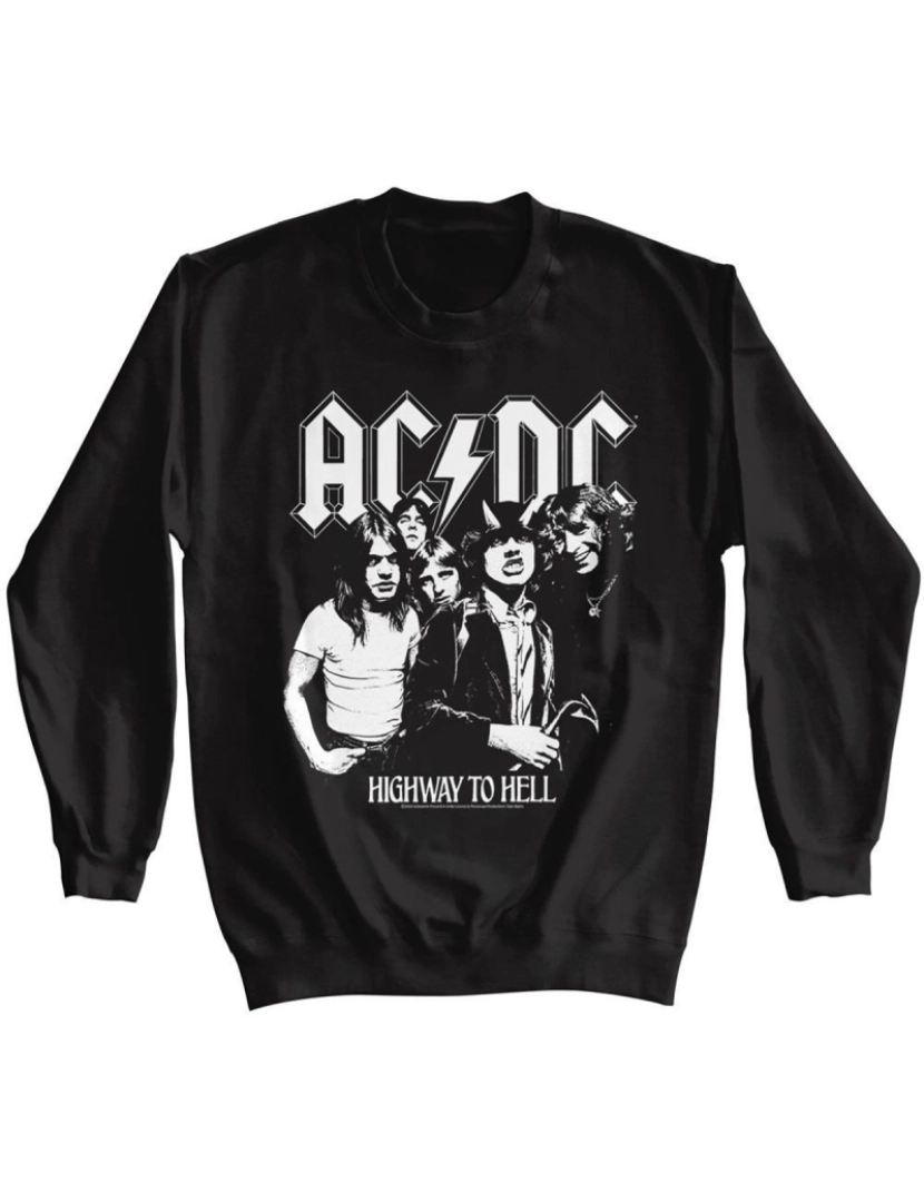 imagem de moletom Moletom ACDC BW Highway Photo preto adulto CrewneckHoodie moletom-S1