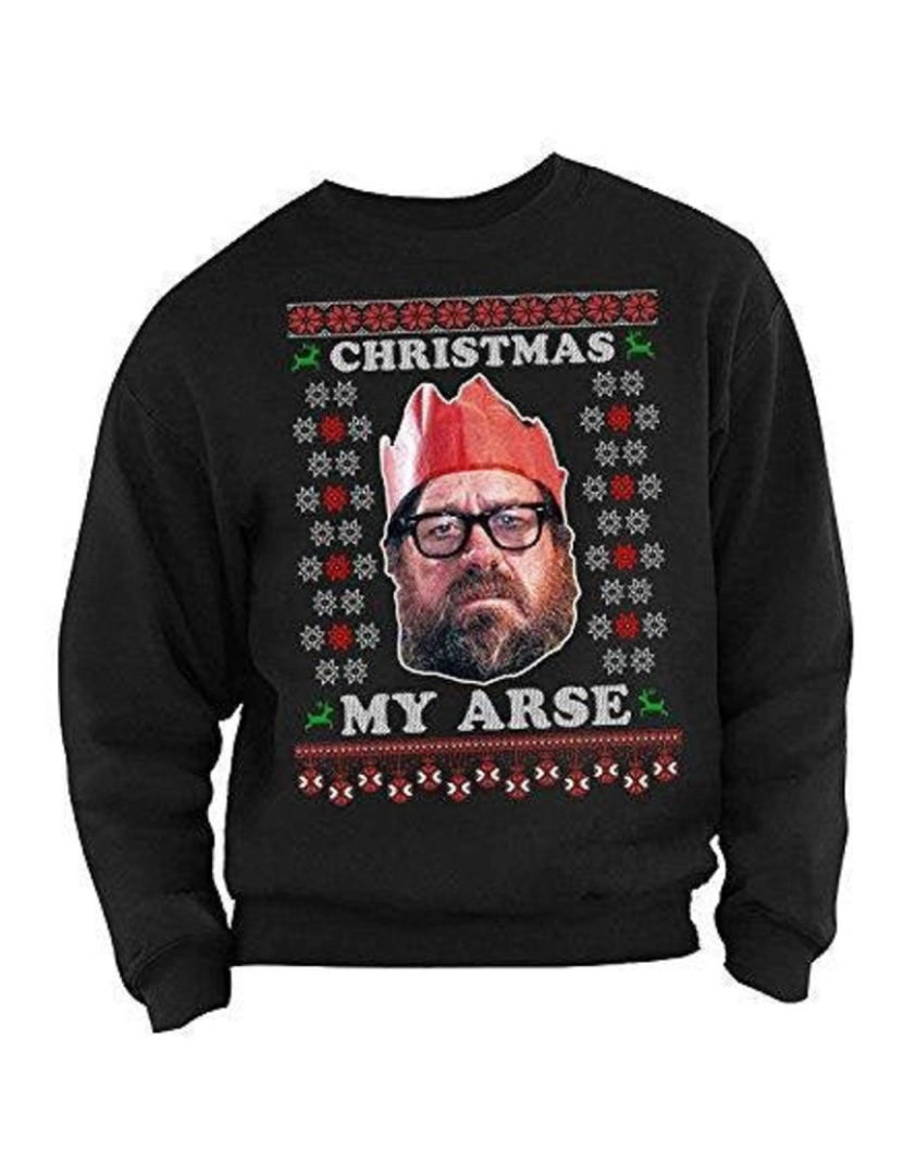 imagem de moletom Suéter de Natal Jim Royle The Royle Family CrewneckMoletom com capuz-S1