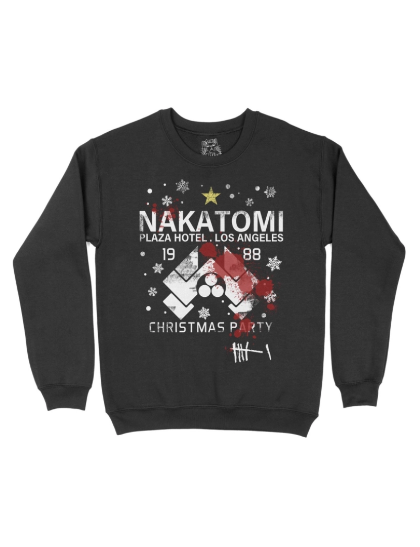 imagem de moletom Nakatomi Plaza Christmas Sweater CrewneckMoletom com capuz-S1