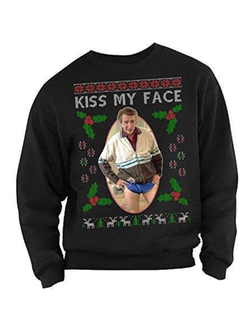 Rockinstone - moletom Alan Partridge Suéter de Natal Kiss My Face CrewneckMoletom com capuz-S