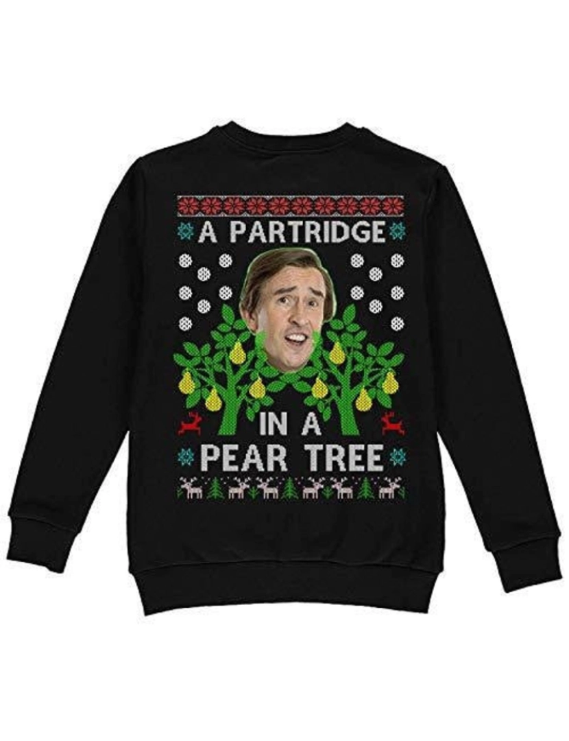 imagem de moletom Alan Partridge Suéter de Natal A Partridge in A Pear Tree CrewneckMoletom com capuz-S1