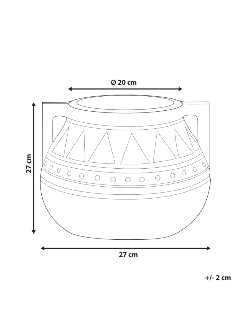 imagem de Vaso para plantas castanho ⌀ 27 cm para interior ou exterior de estilo rústico2