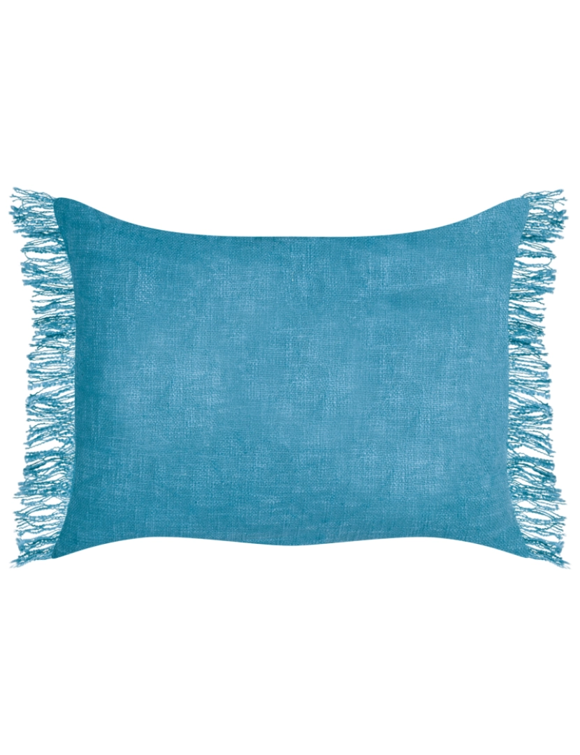 imagem de Conjunto de 2 almofadas decorativas em algodão azul 35 x 50 cm para sofá ou cama modernos4