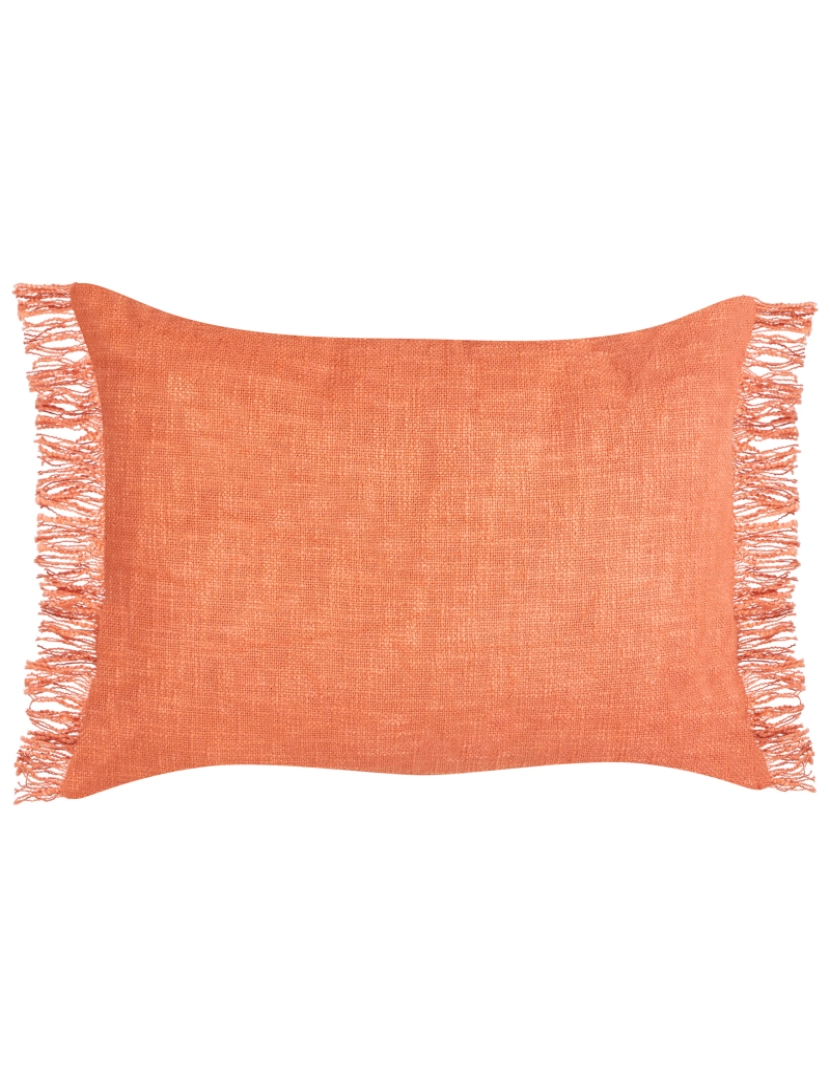 imagem de Conjunto de 2 almofadas decorativas em algodão laranja 35 x 50 cm para sofá ou cama modernos4