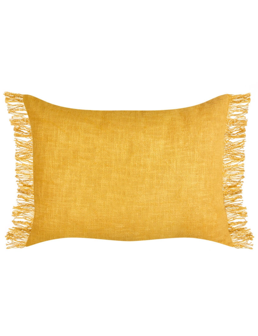 imagem de Conjunto de 2 almofadas decorativas em algodão amarelo 35 x 50 cm para sofá ou cama modernos4