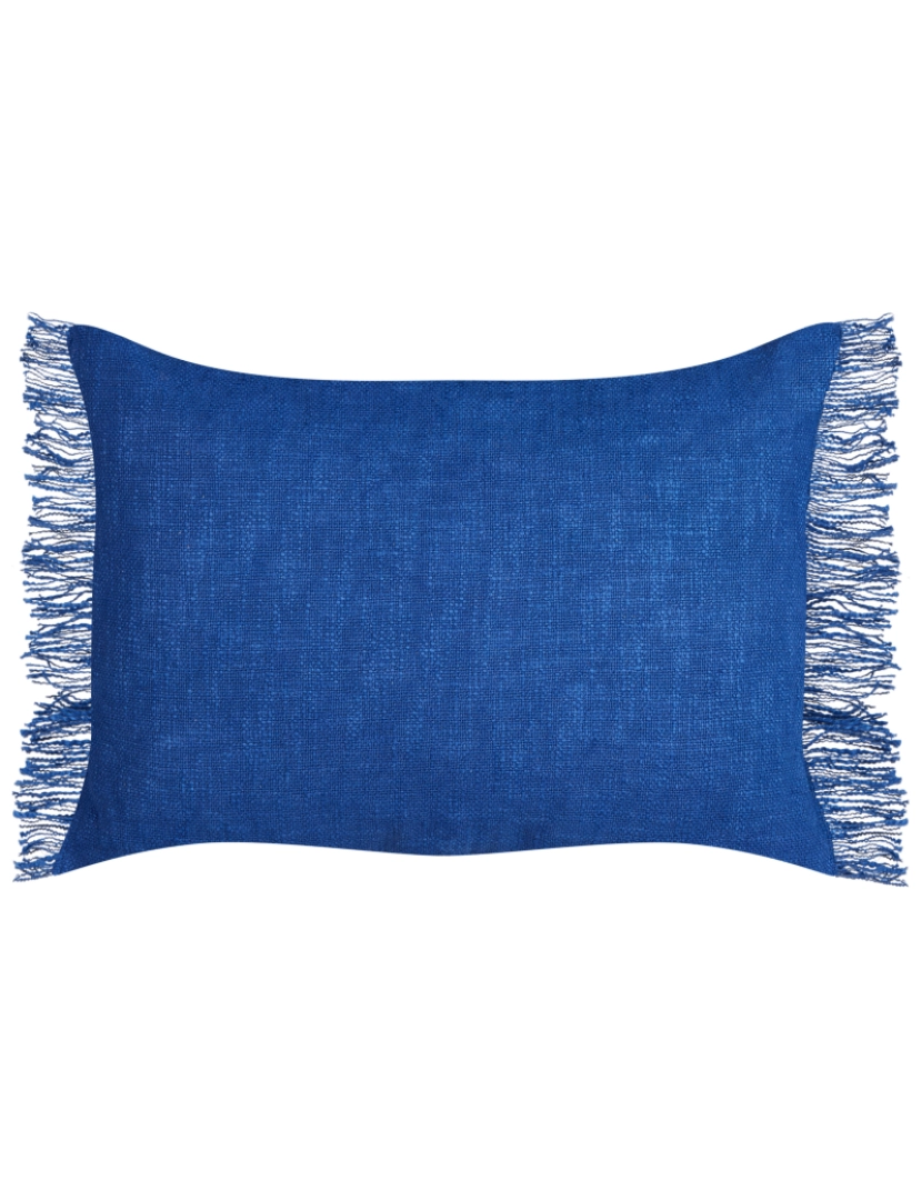 imagem de Conjunto de 2 almofadas decorativas em algodão azul marinho 35 x 50 cm para sofá ou cama modernos4