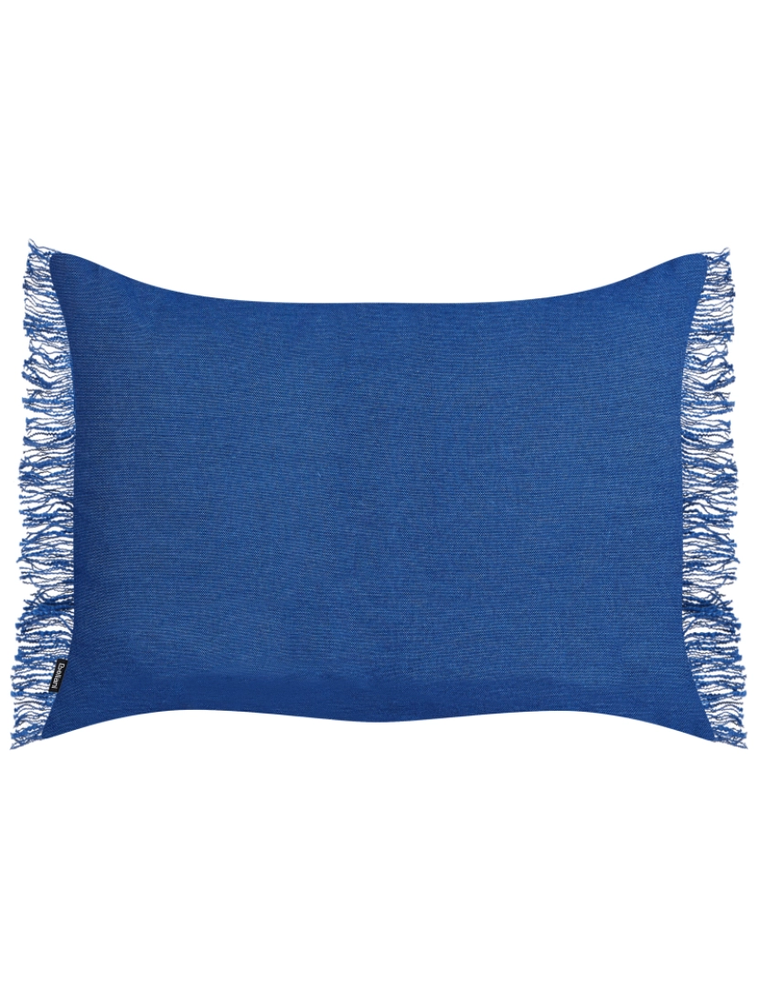 imagem de Conjunto de 2 almofadas decorativas em algodão azul marinho 35 x 50 cm para sofá ou cama modernos5