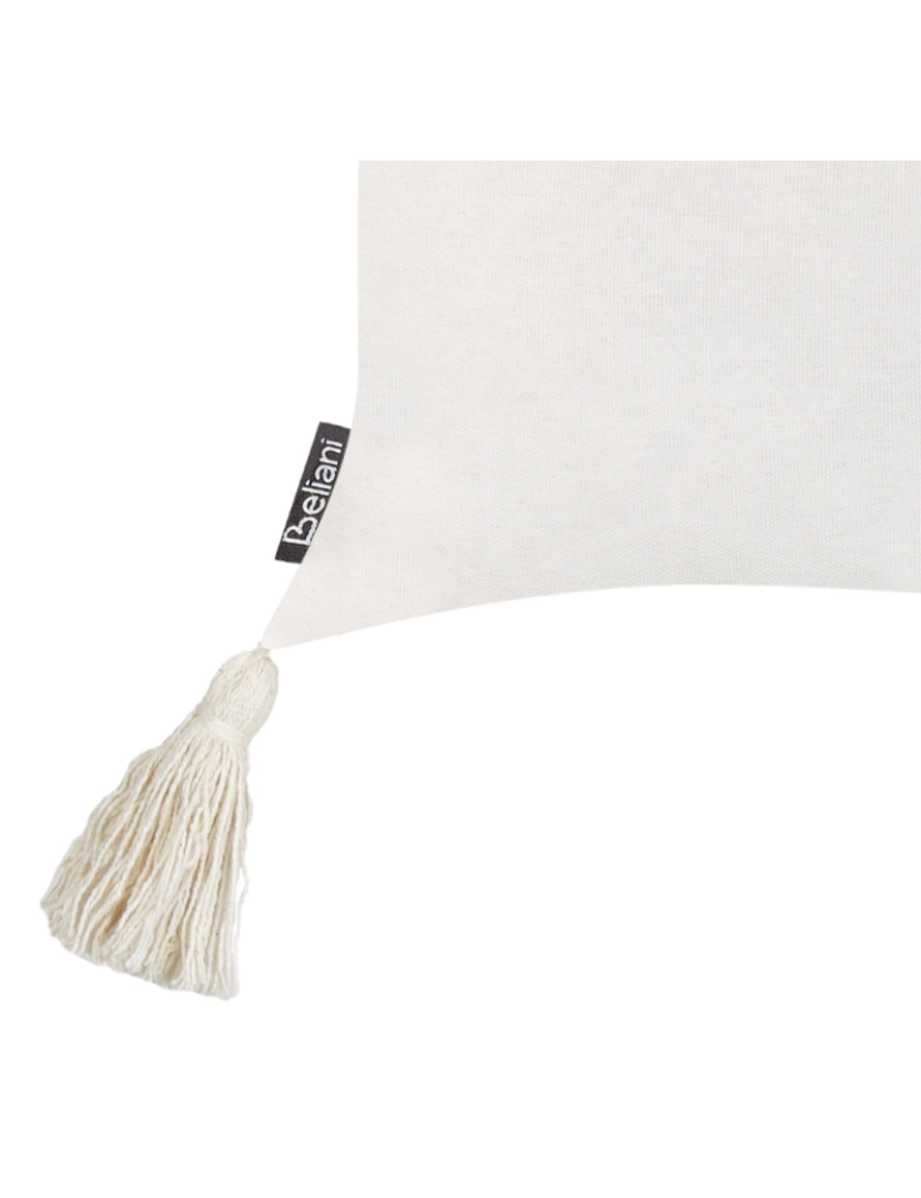 imagem de Conjunto de 2 almofadas decorativas em algodão branco creme 30 x 50 cm com franjas para quarto ou sala6