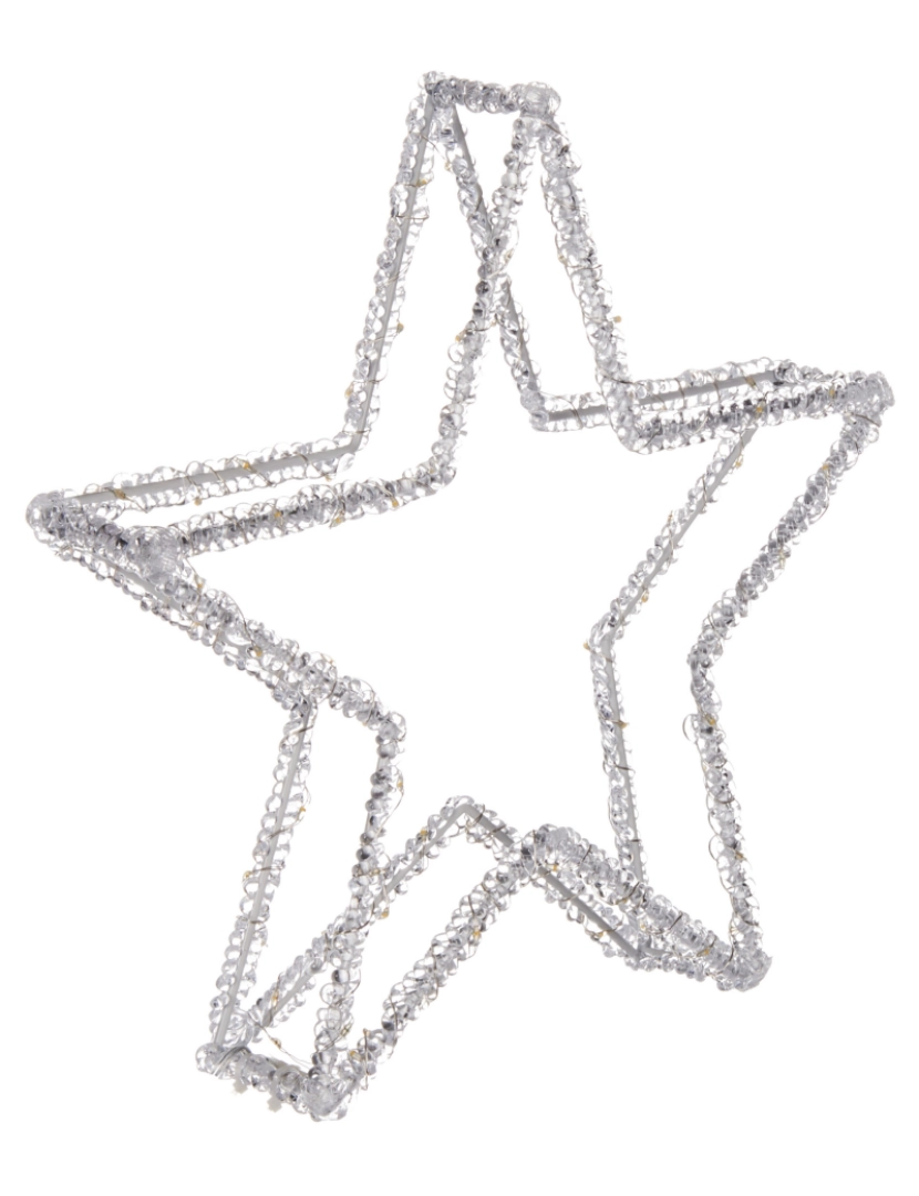 imagem de Decoração LED em acrílico branco 32 x 6 x 31 cm com forma de estrela para decoração de Natal ou sazonal4