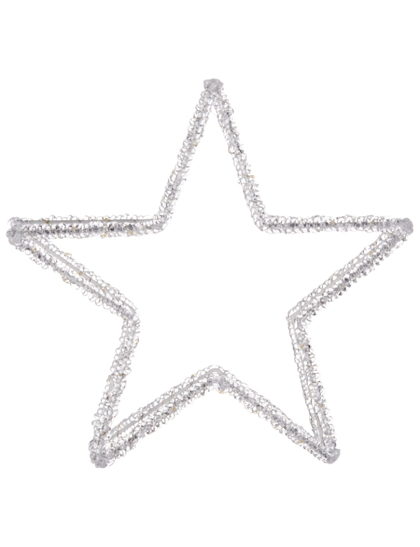 imagem de Decoração LED em acrílico branco 32 x 6 x 31 cm com forma de estrela para decoração de Natal ou sazonal5