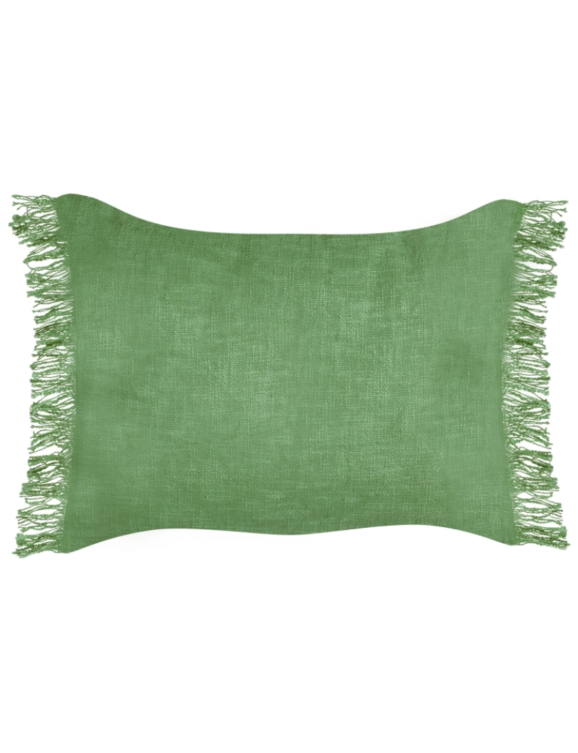 imagem de Conjunto de 2 almofadas decorativas em algodão verde 35 x 50 cm para sofá ou cama modernos4