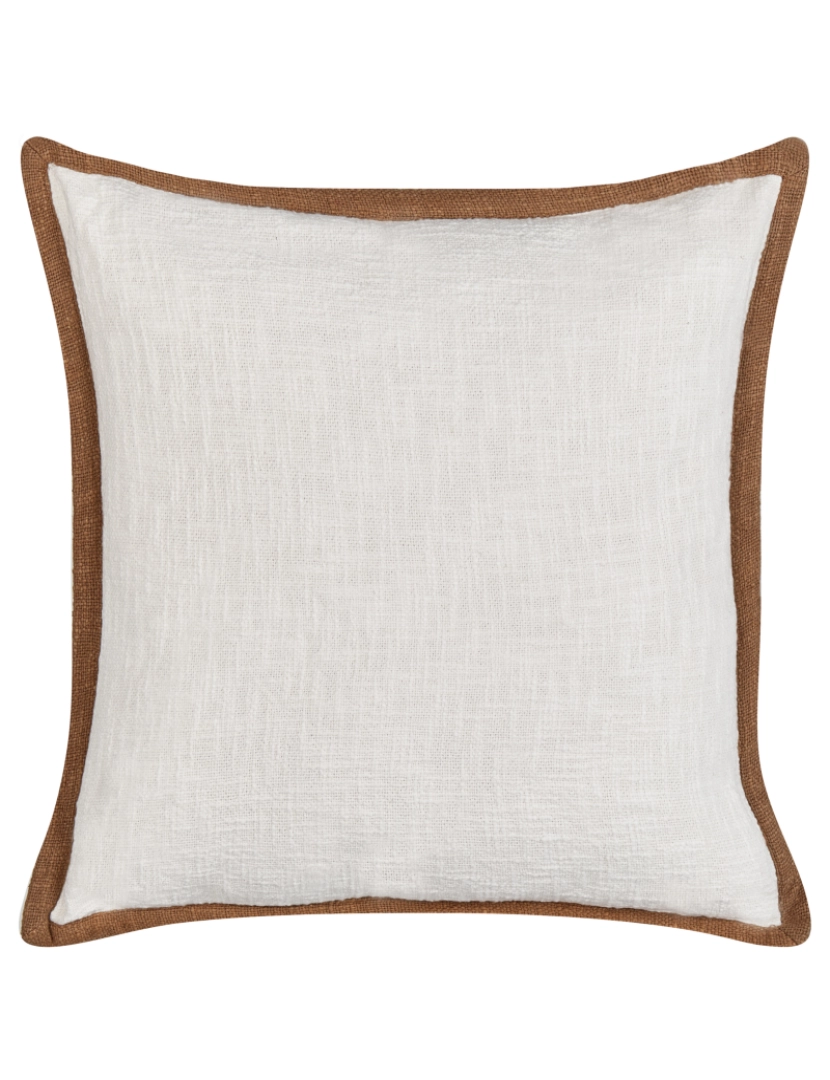 imagem de Conjunto de 2 almofadas decorativas em algodão branco creme 45 x 45 cm com capas removíveis para quarto ou sala de estilo boho4