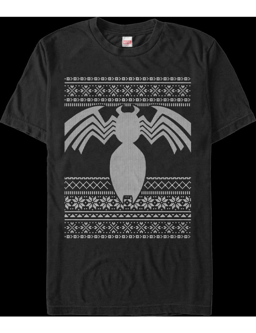 Rockinstone - Venom Faux Ugly Christmas Sweater Camiseta Marvel Comics-S