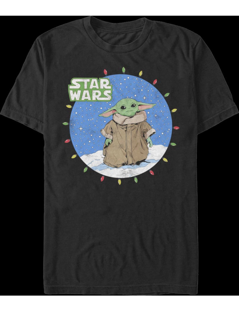 imagem de Camiseta The Child Christmas Lights Circle The Mandalorian Star Wars-S1