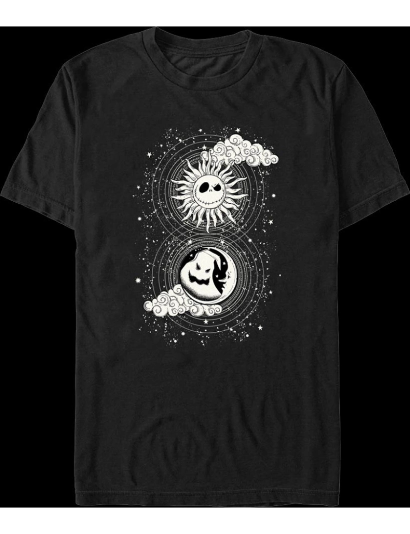 Rockinstone - Camiseta Moon & Sun Tarot Card Pesadelo antes do Natal-S