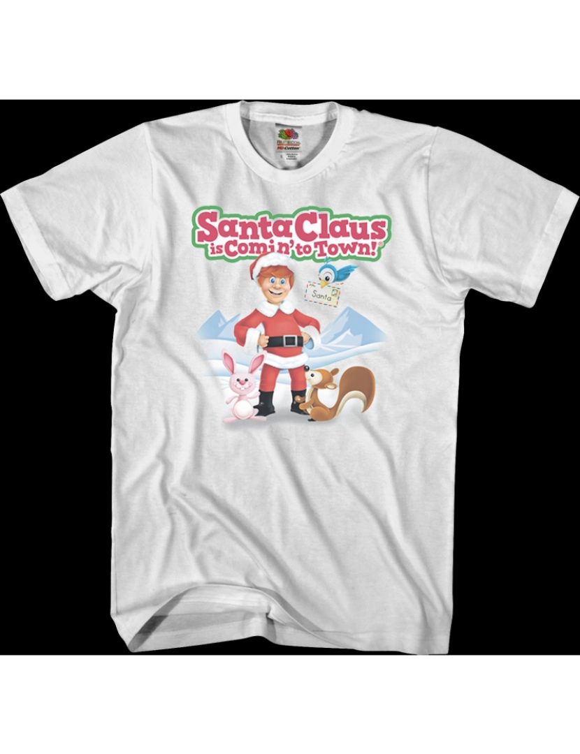 imagem de Camiseta Papai Noel está vindo para a cidade-S1