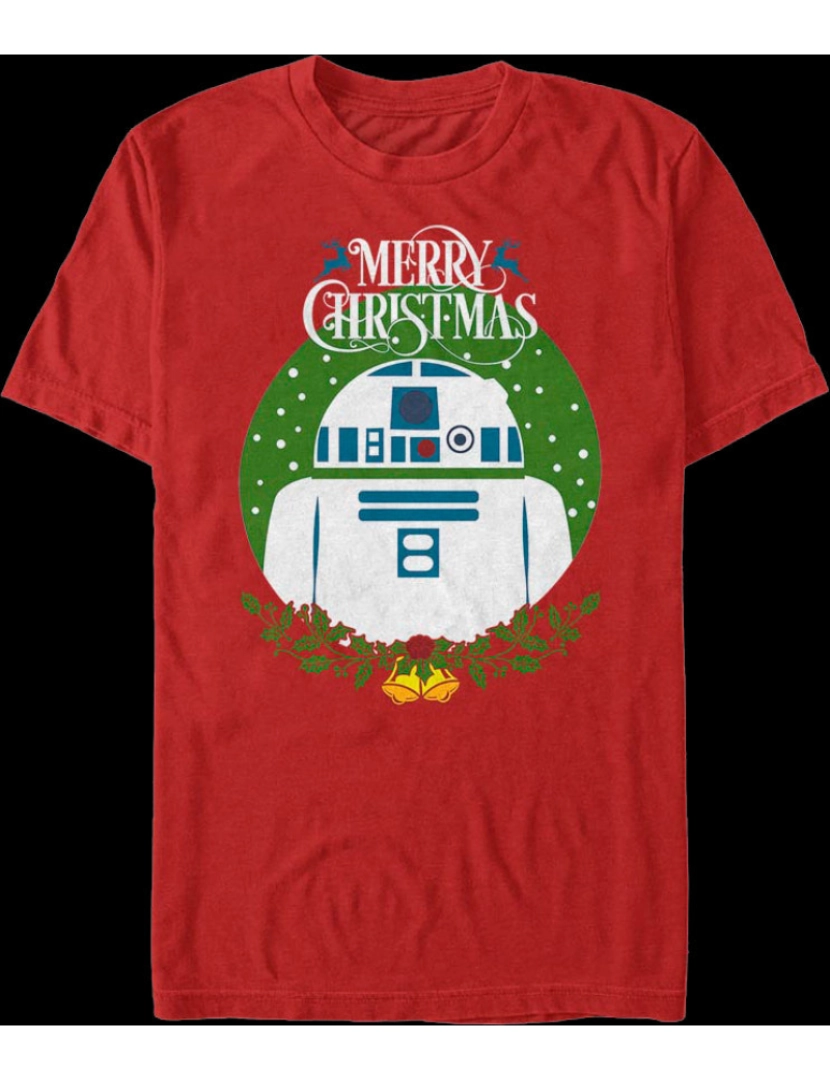 Rockinstone - Camiseta R2-D2 Feliz Natal Star Wars-S