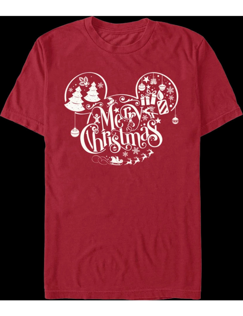 Rockinstone - Camiseta Mickey Mouse Feliz Natal Disney-S