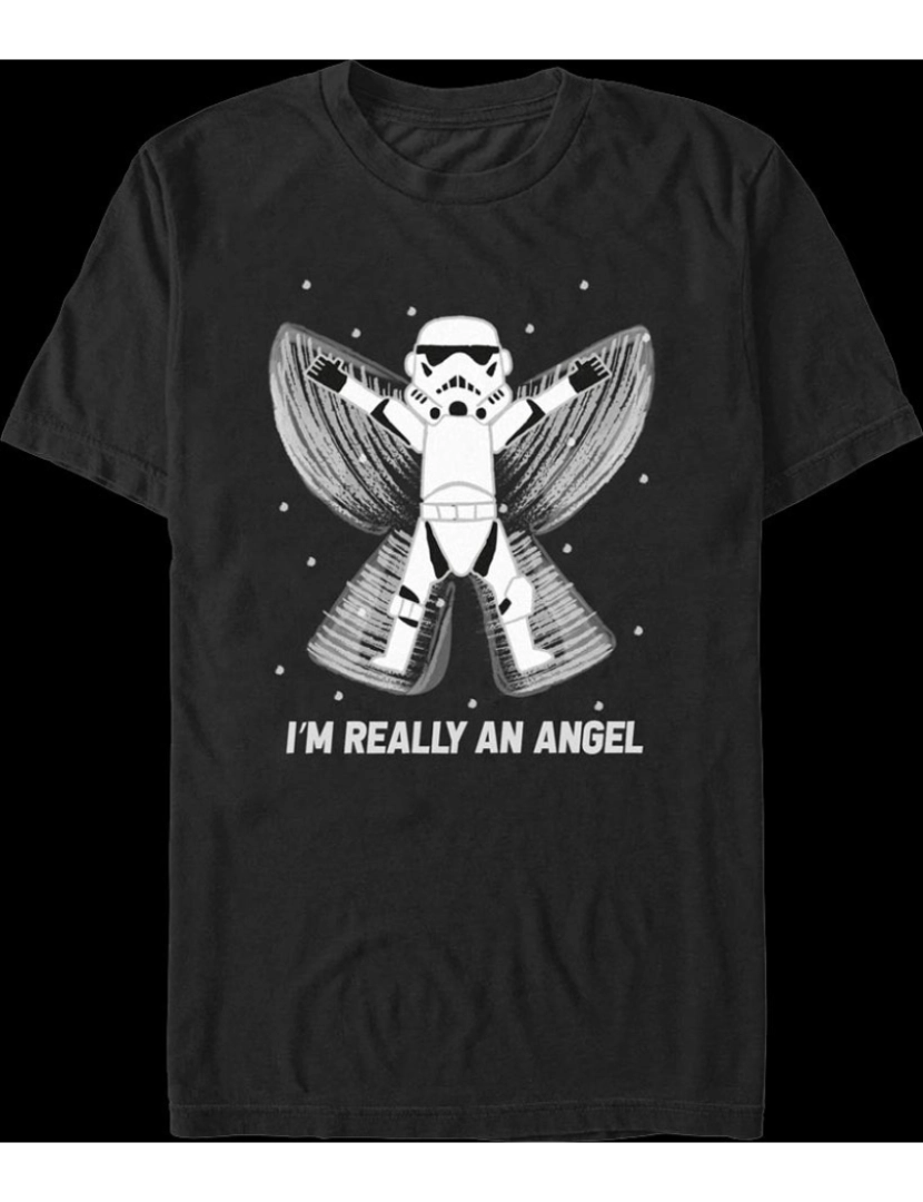 Rockinstone - Camiseta Eu sou realmente um anjo Star Wars-S