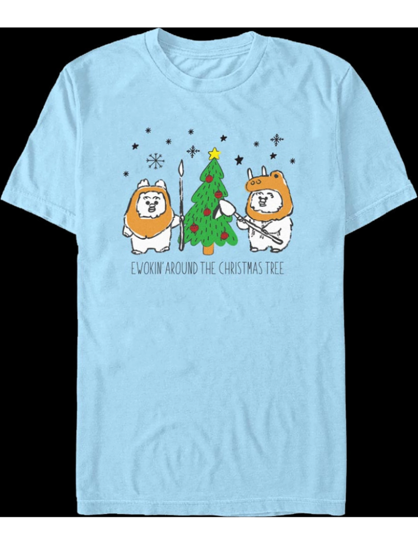 Rockinstone - Camiseta Ewokin' Around The Christmas Tree Star Wars-S