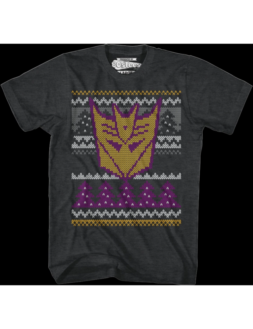 imagem de Camiseta Decepticons Faux Ugly Christmas Sweater Transformers-S1