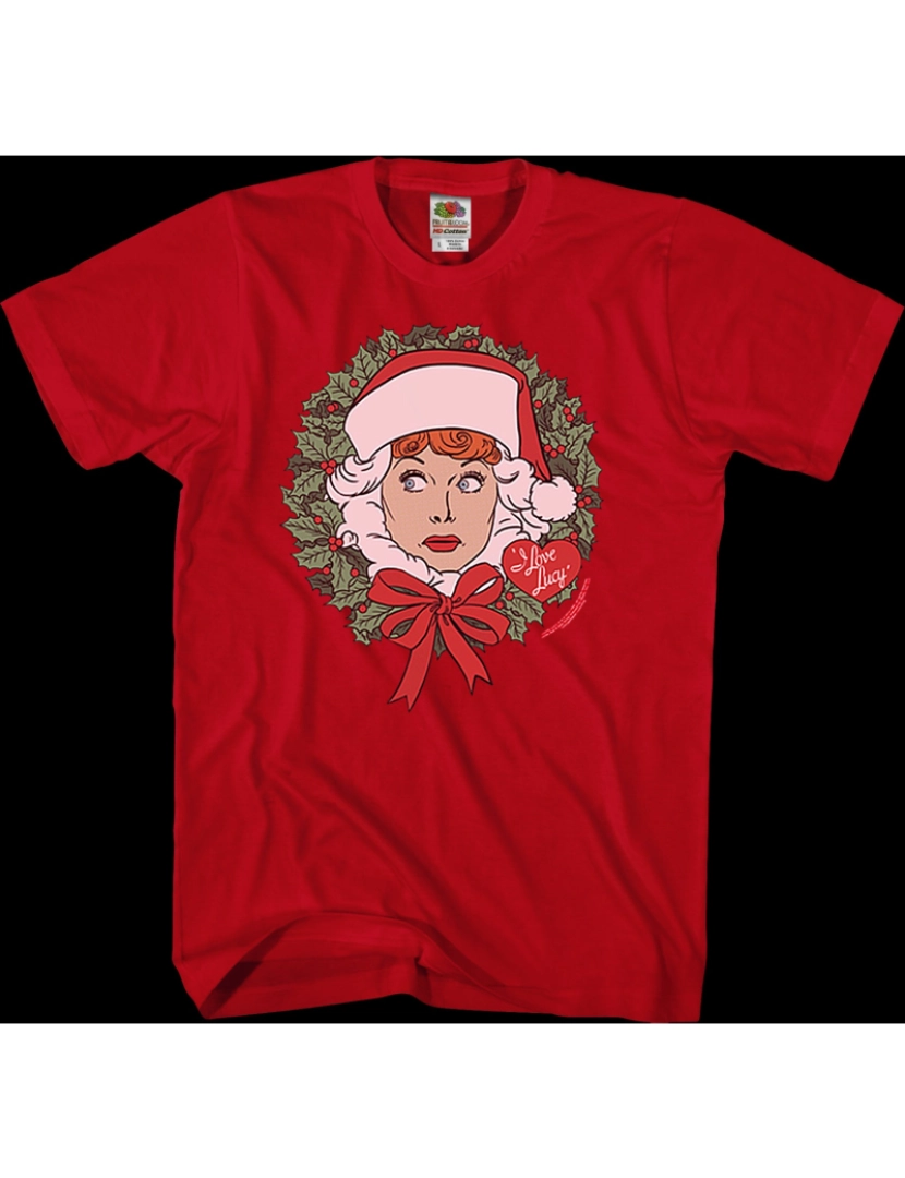 Rockinstone - Camiseta Guirlanda de Natal eu amo Lucy-S