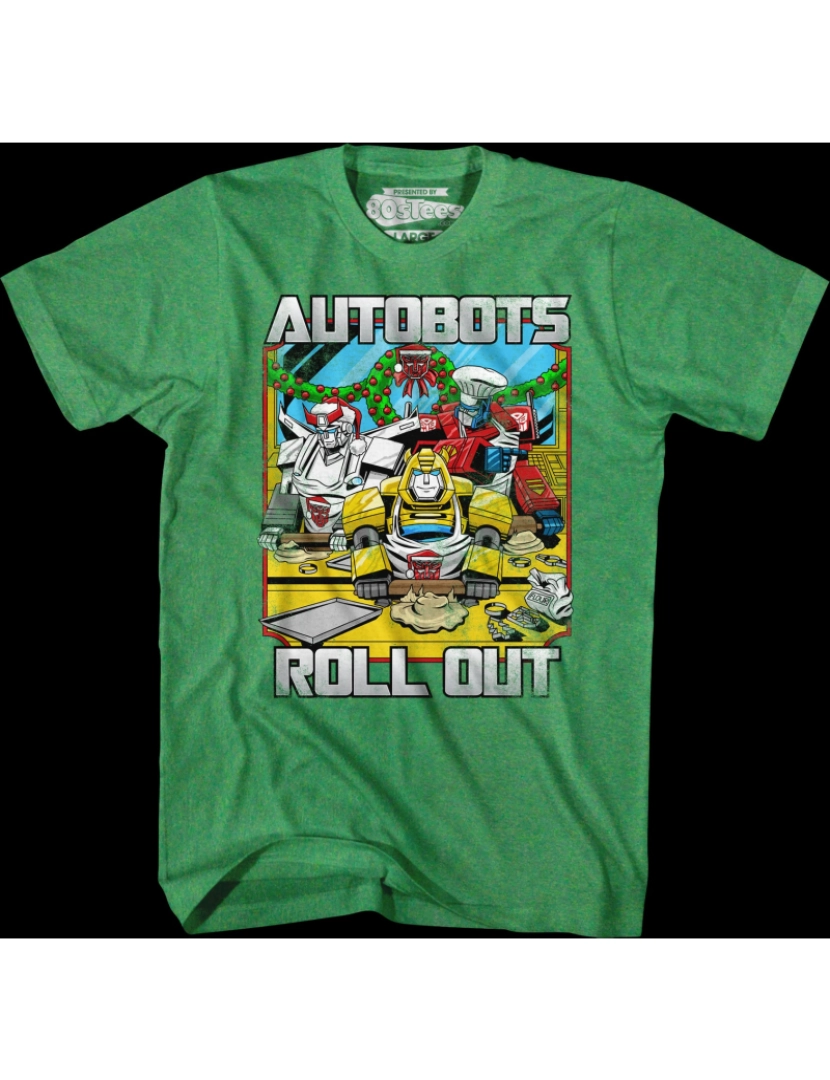 imagem de Camiseta de Natal dos Autobots Roll Out Transformers-S1