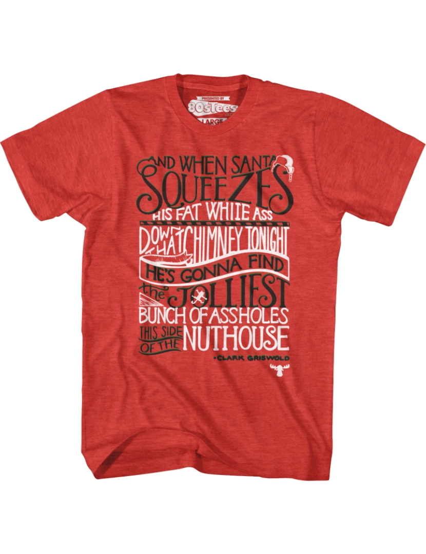 Rockinstone - Camiseta Este lado das férias de Natal do Nuthouse-S