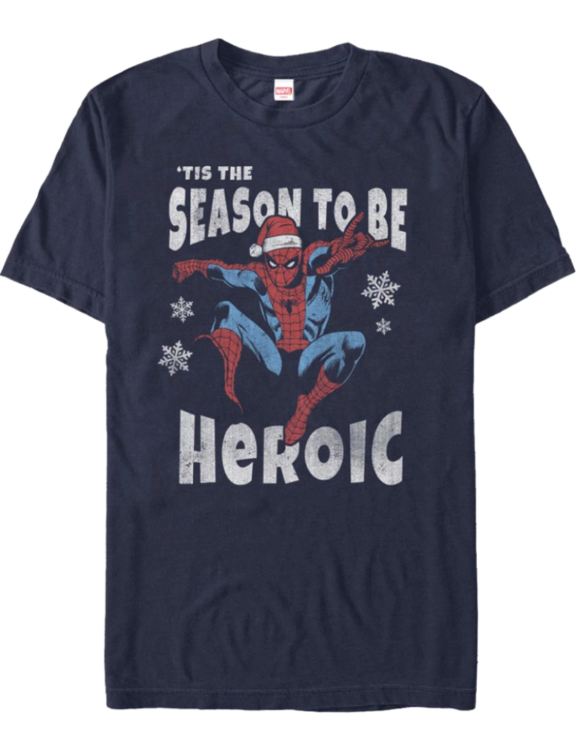 imagem de Camiseta Homem-Aranha é a estação para ser heróico da Marvel Comics-S1