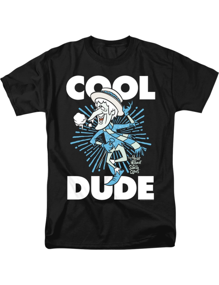 Rockinstone - Camiseta Snow Miser Cool Dude o ano sem Papai Noel-S