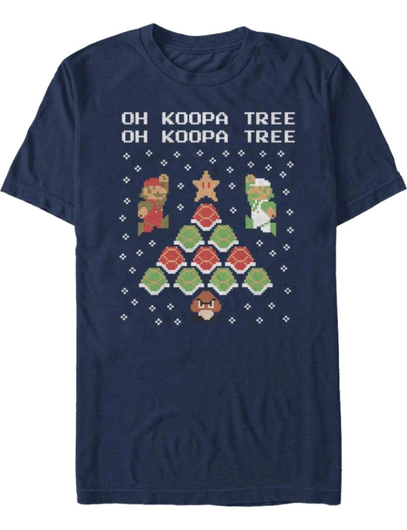 imagem de Camiseta de Natal Oh Koopa Tree Super Mario Bros.-S1