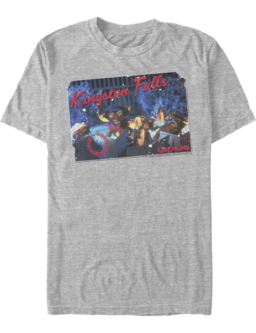 Rockinstone - Camiseta Gremlins do Cartão de Natal de Kingston Falls-S