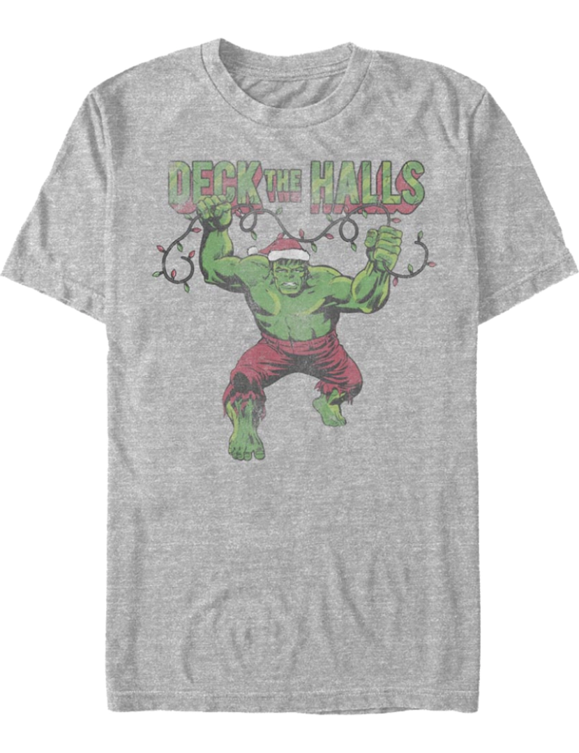 Rockinstone - Camiseta Incrível Hulk Deck The Halls Marvel Comics-S