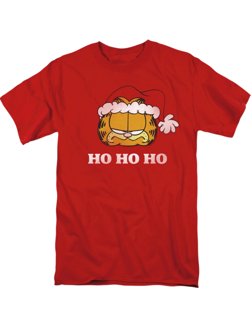 Rockinstone - Camiseta de Natal Ho Ho Ho Garfield-S