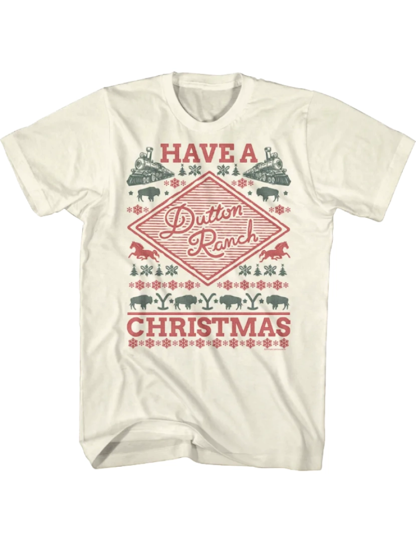 Rockinstone - Camiseta Tenha um Natal Yellowstone do Dutton Ranch-S