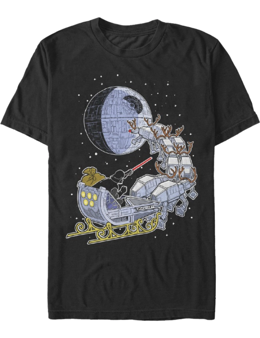 Rockinstone - Camiseta Darth Vader Trenó de Natal Star Wars-S