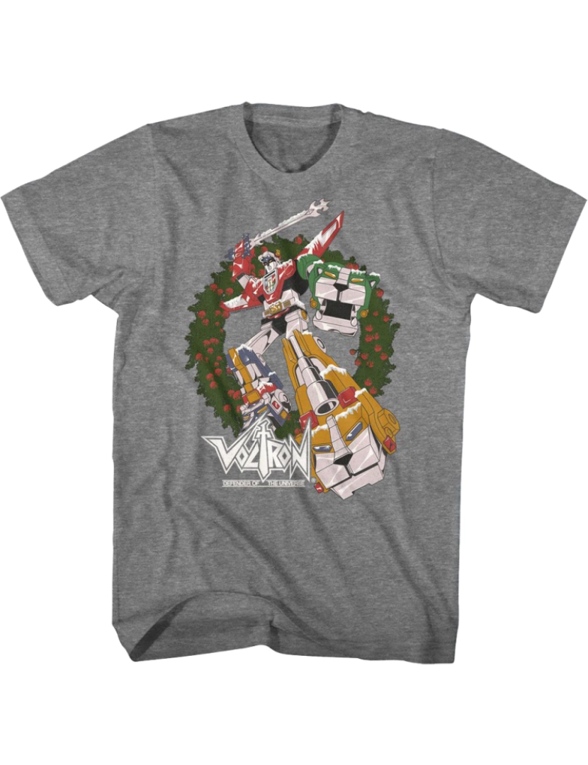 imagem de Camiseta Voltron com guirlanda de Natal-S1