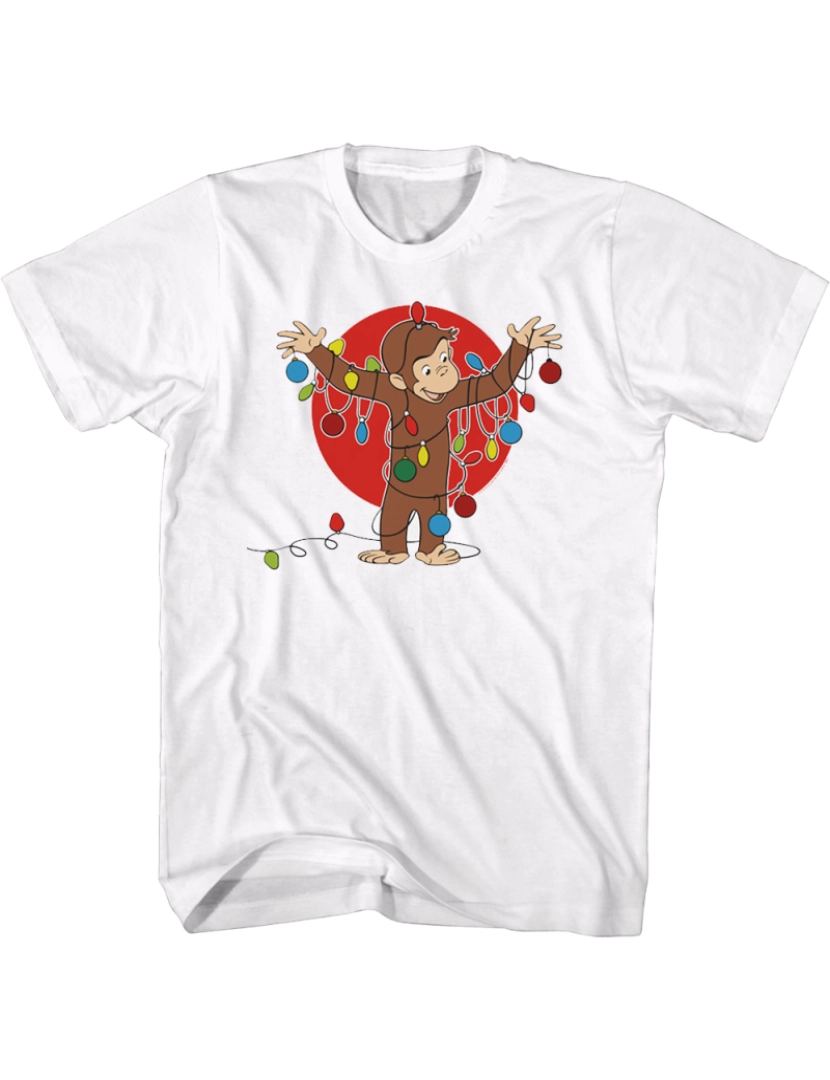 Rockinstone - Camiseta Luzes de Natal George Curioso-S