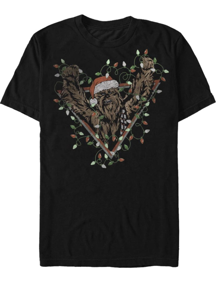 imagem de Camiseta Chewbacca Luzes de Natal Star Wars-S1