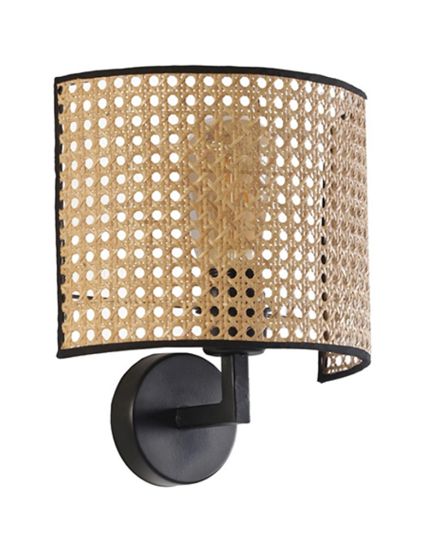 ASR - Candeeiro Parede Nala Rattan Aplik Rattan Black