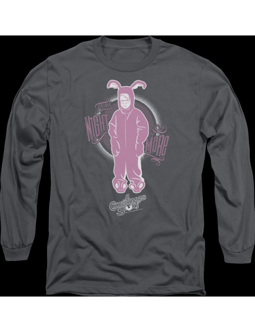 Rockinstone - Camisa de manga comprida Pink Nightmare Christmas Story-S