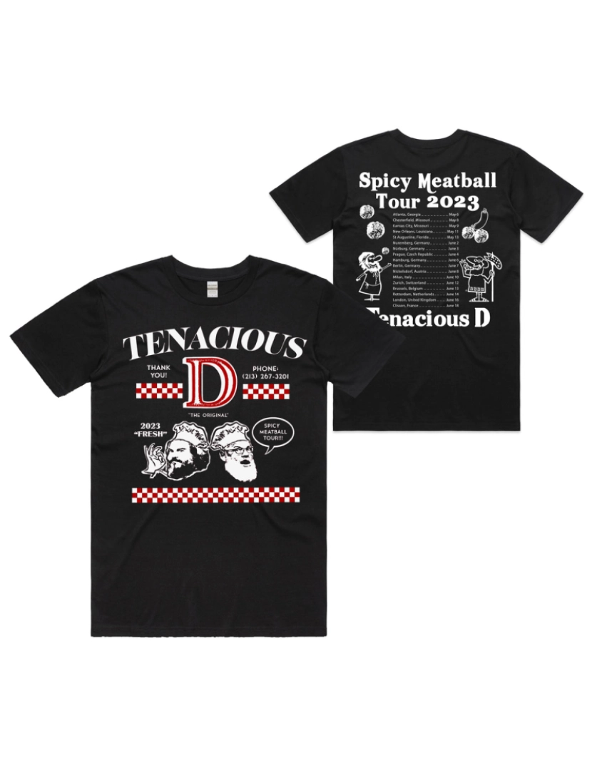 Rockinstone - Camiseta Tenacious D Spicy Meatball Tour-S