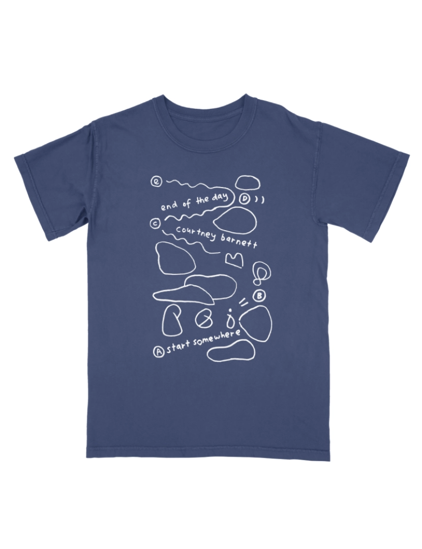 Rockinstone - Camiseta Courtney Barnett Fim do Dia Azul Marinho-S