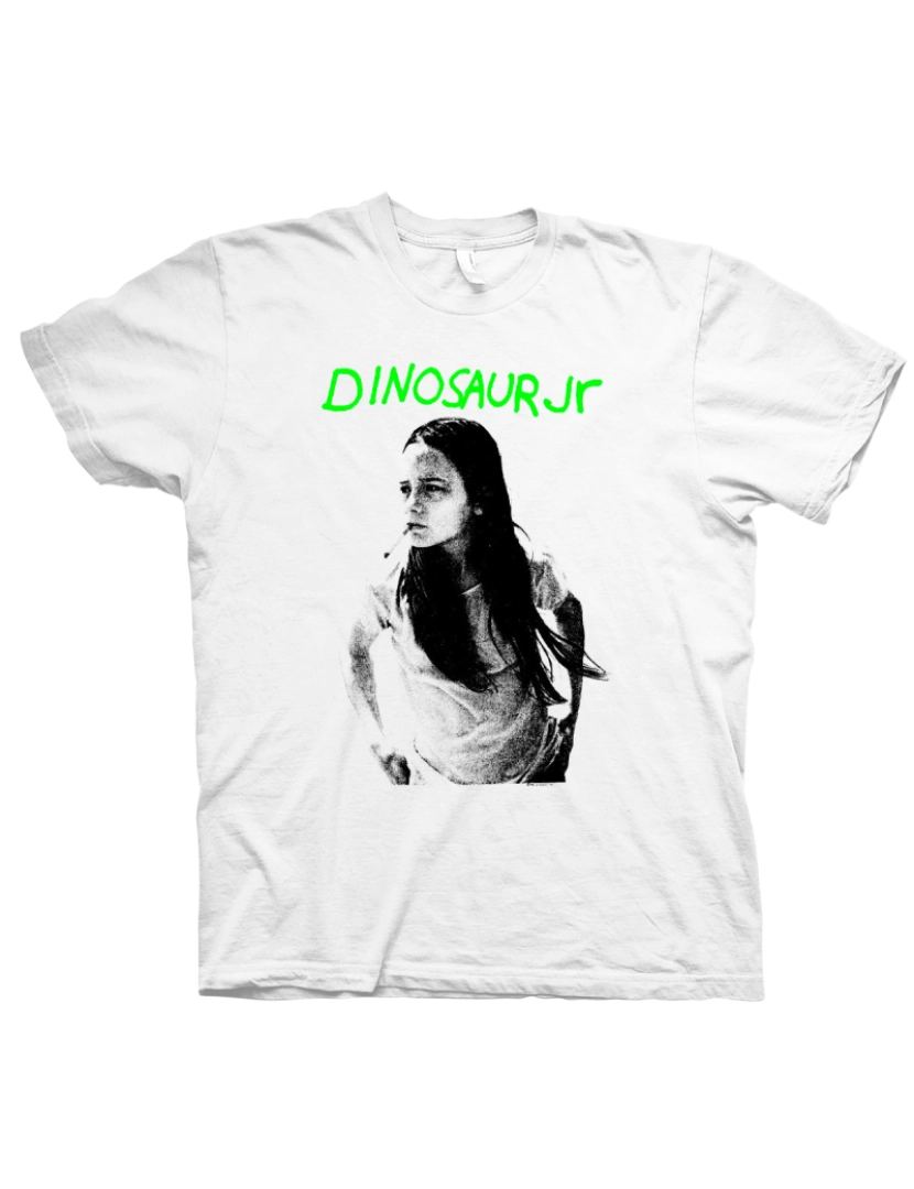 Rockinstone - Camiseta Dinossauro Jr. Mente Verde - Branca-S