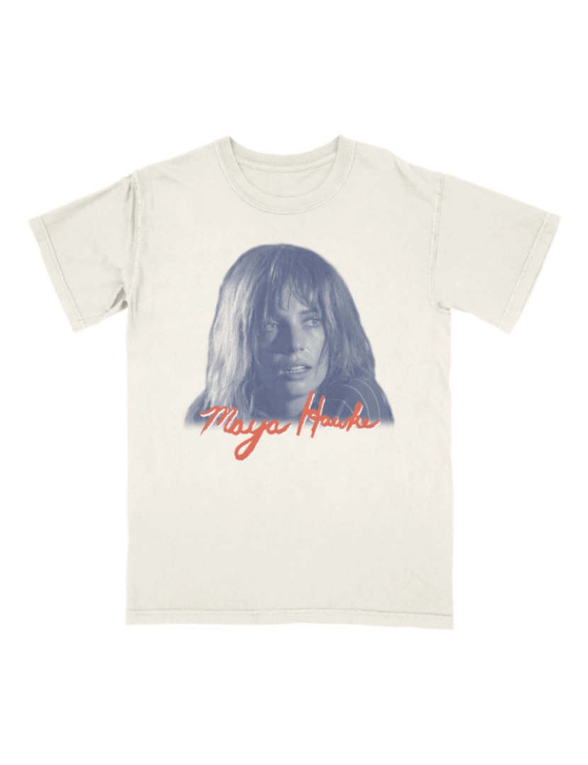 Rockinstone - Camiseta Maya Hawke Face Névoa Branca-S