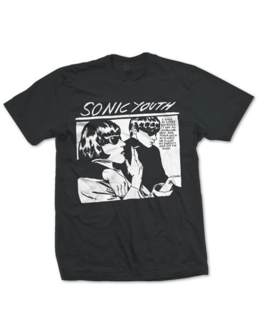 Rockinstone - Camiseta Sonic Youth preta Goo-S